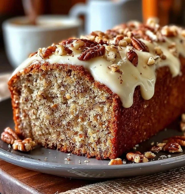 Kolibripoederbrood met kaneelroomkaas glazuur op een bord