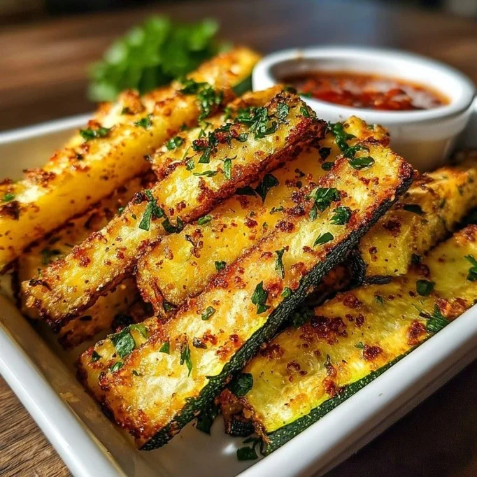 Gezonde laagcalorische courgette frietjes uit de airfryer