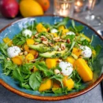Rucola-mangosalade met pijnboompitten