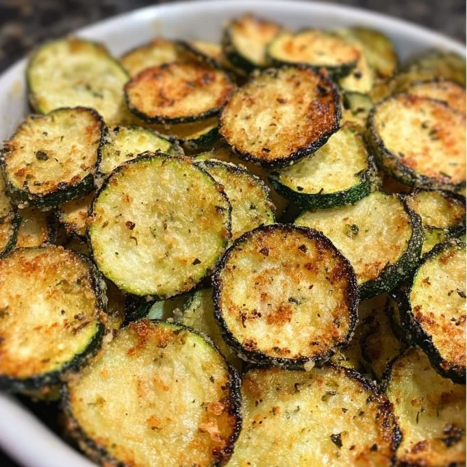 Knapperige air fryer zucchini chips als gezonde snack