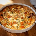 Pompoenquiche met feta voor een gezonde maaltijd