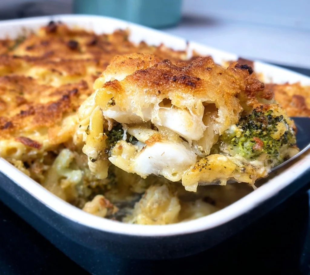 Kabeljauw ovenschotel met broccoligratin, een smakelijk en gezond gerecht.