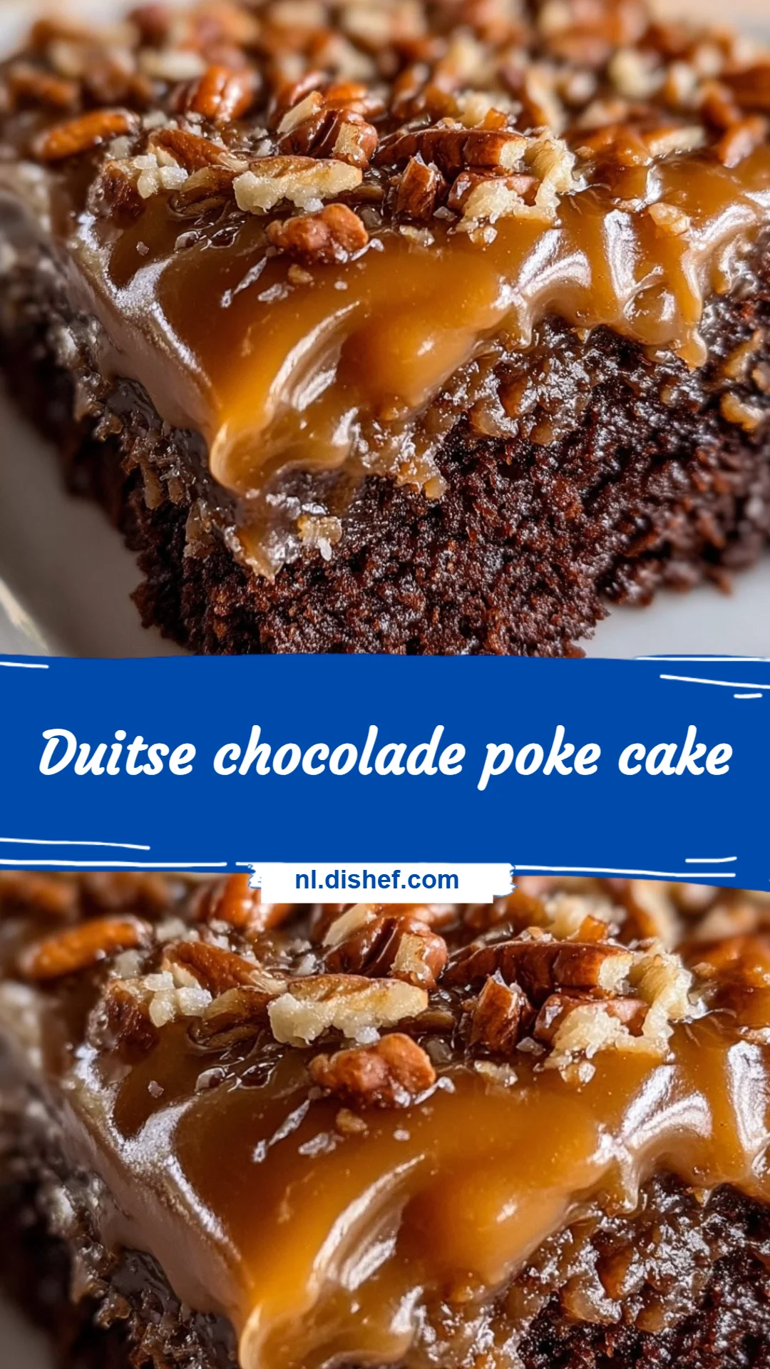 Duitse chocolade poke cake