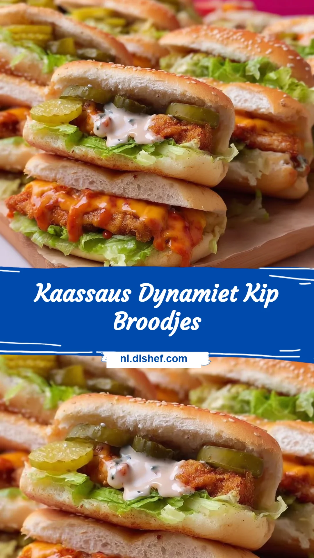 Kaassaus Dynamiet Kip Broodjes