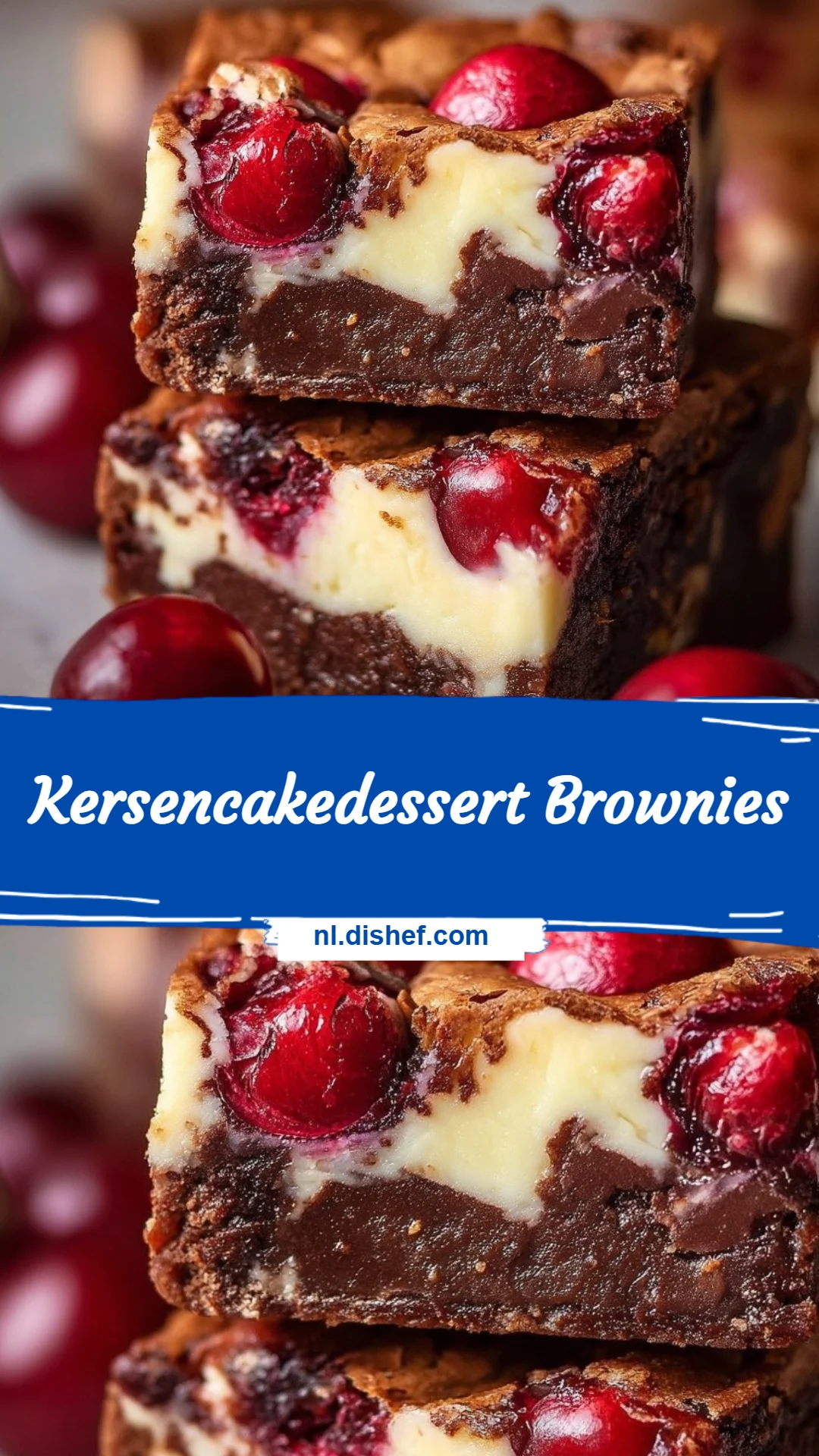 Kersencakedessert Brownies