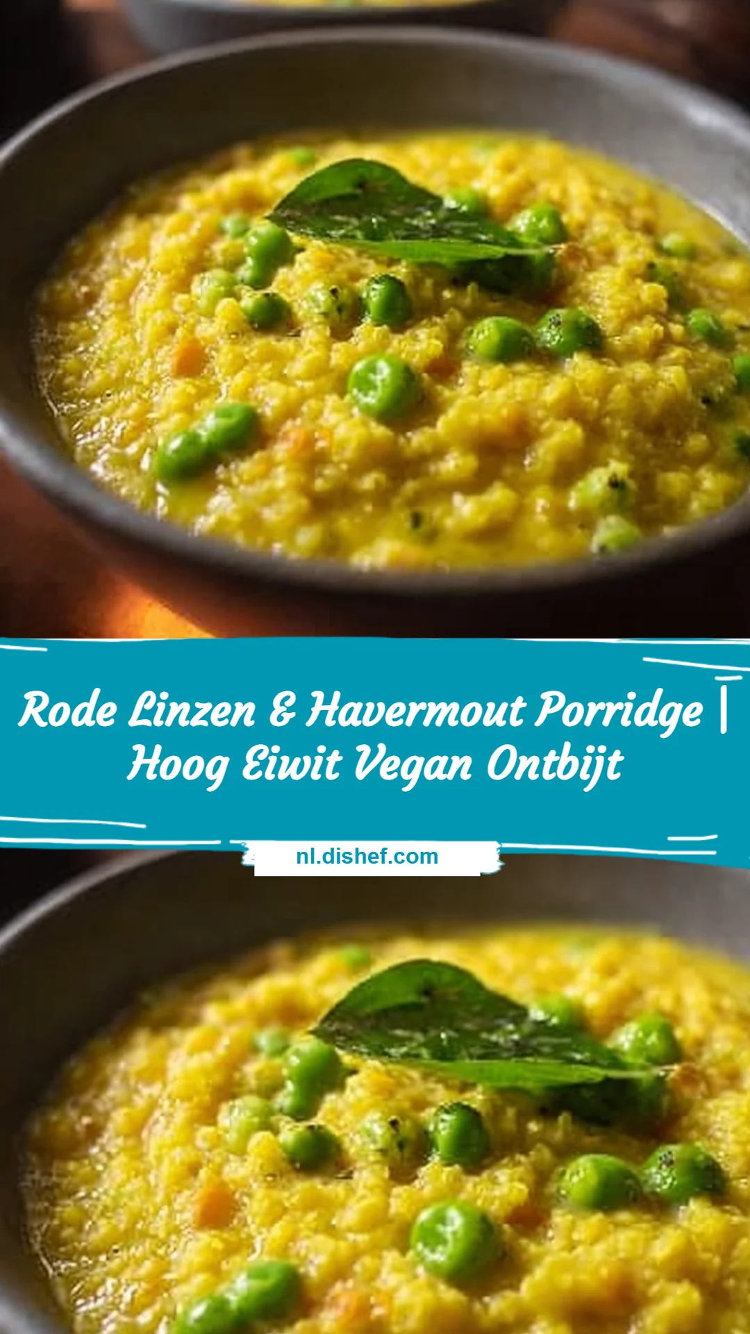 Rode Linzen & Havermout Porridge | Hoog Eiwit Vegan Ontbijt