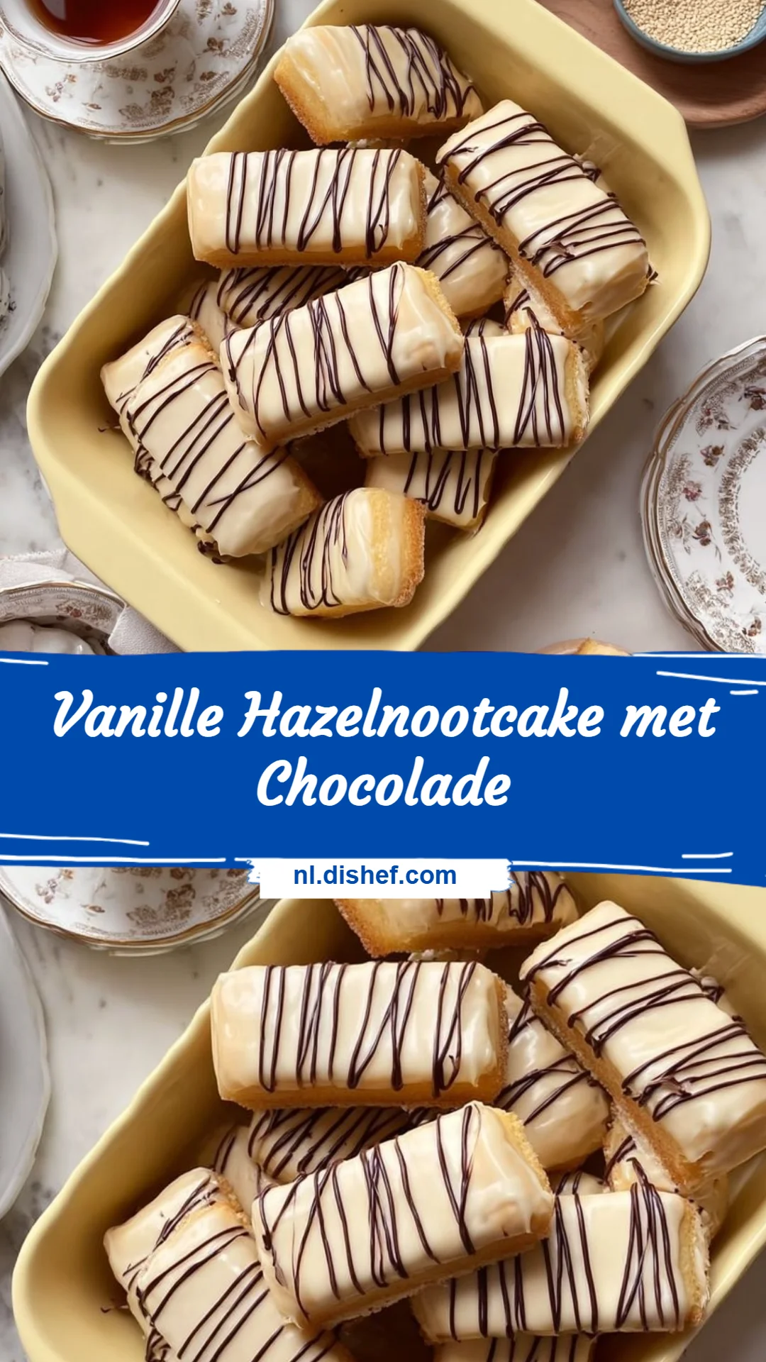 Vanille Hazelnootcake met Chocolade