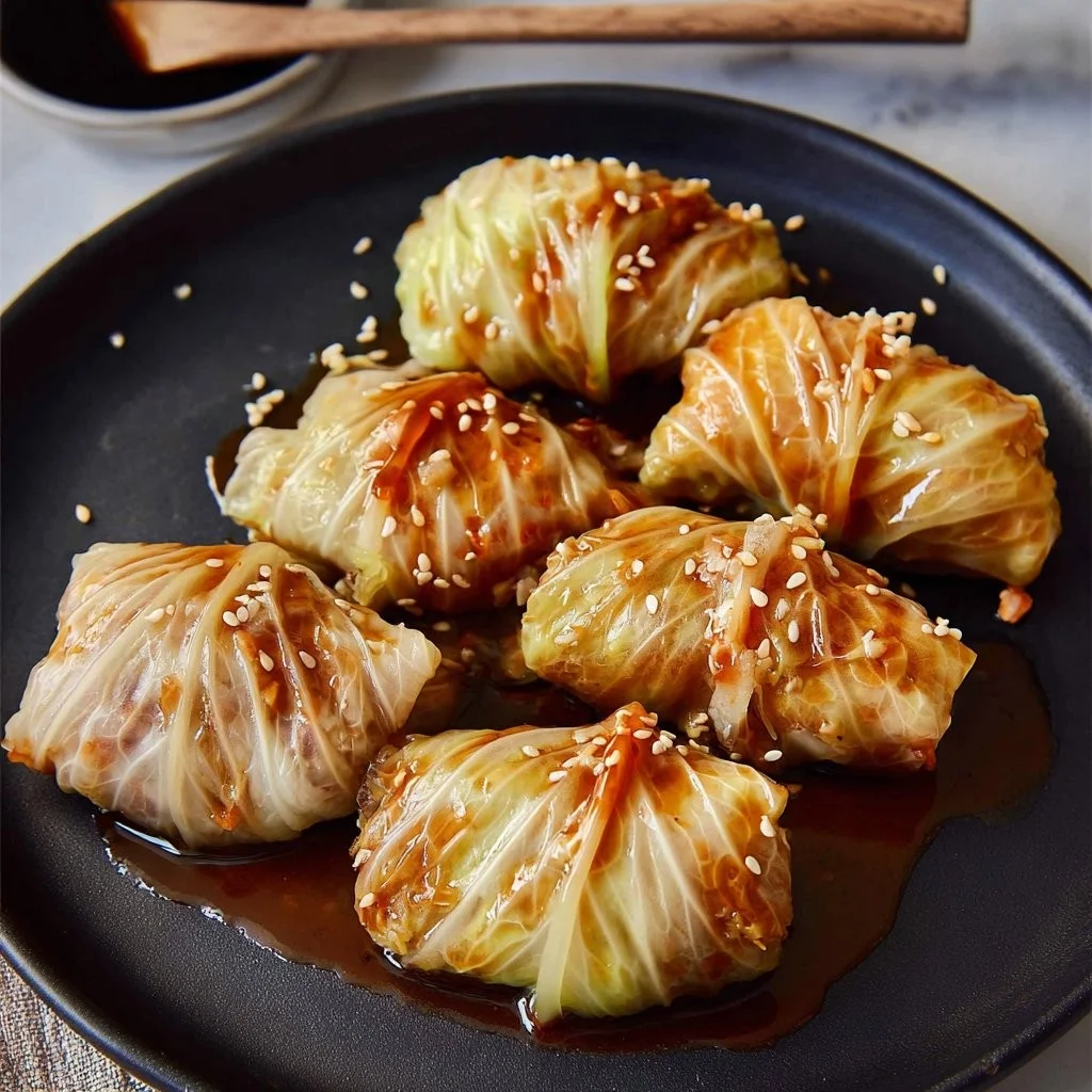 Vegan Koolrolletjes met verse groenten en kruiden