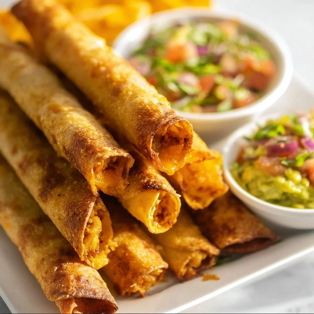Heerlijke vegan taquito's bereid in de airfryer