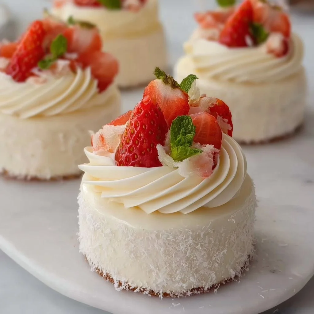 Witte chocolade gebakjes, eenvoudig en zonder bakken recept