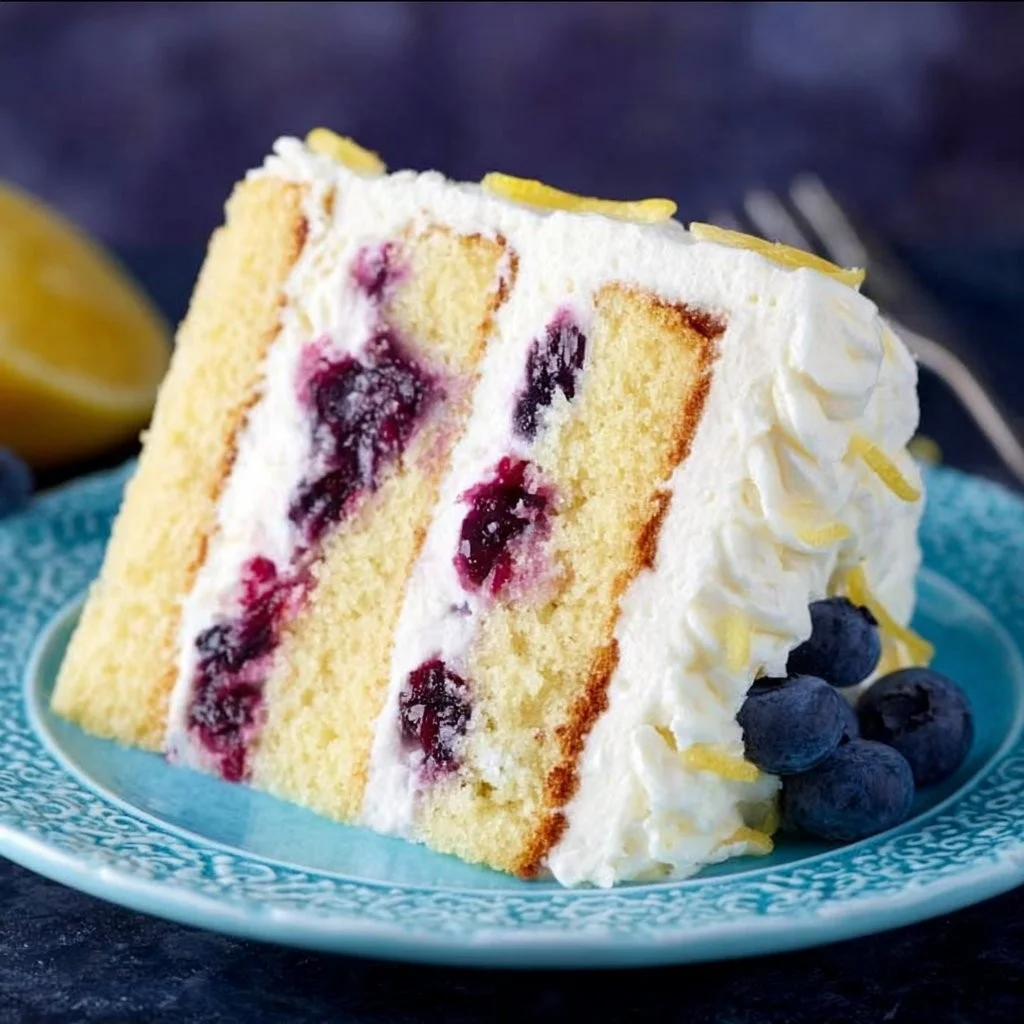 Heerlijke citroenvlaai met blauwe bessen, perfect voor elke gelegenheid.