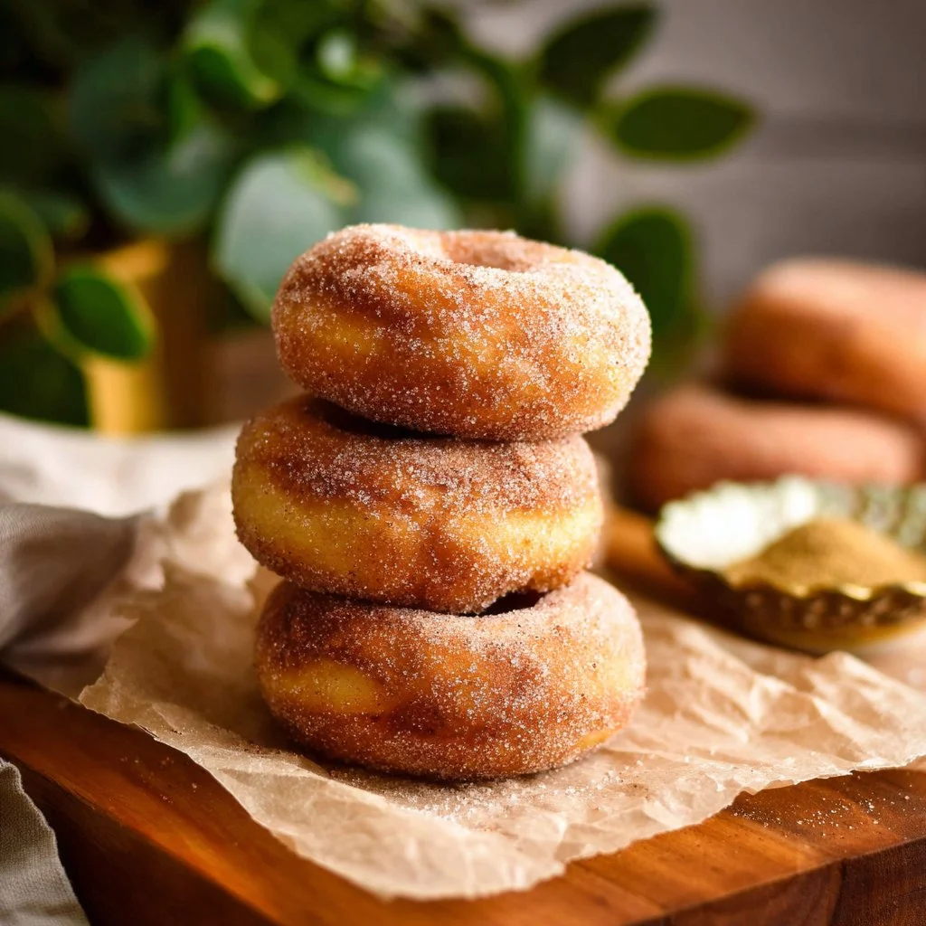Gezondere donuts gemaakt van 2 ingrediënten, heerlijk en gezond alternatief.