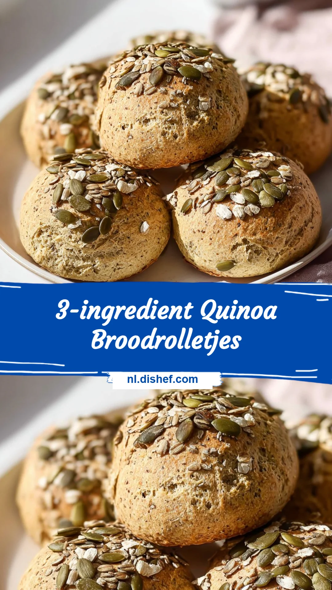 3-ingredient Quinoa Broodrolletjes