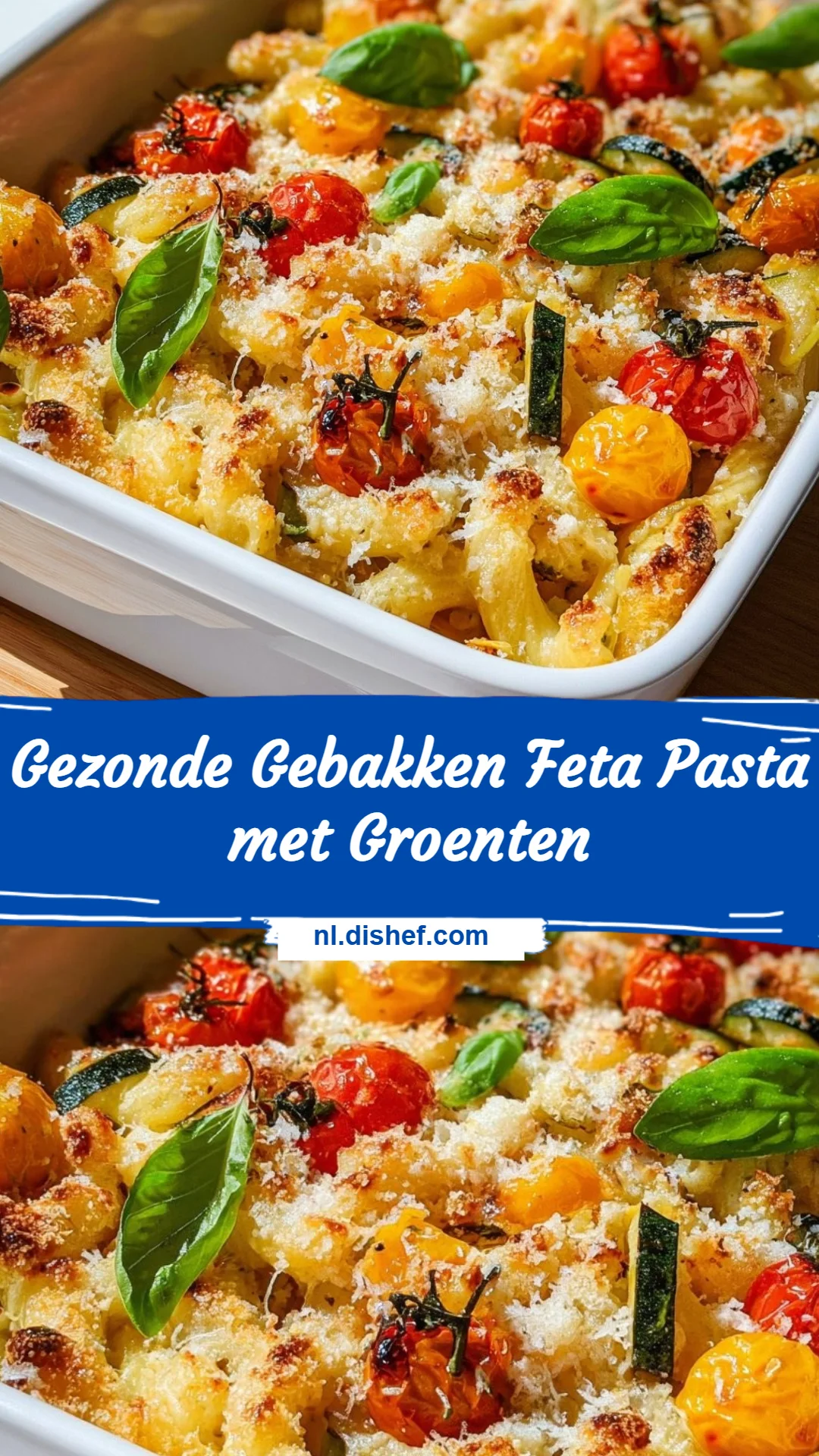 Gezonde Gebakken Feta Pasta met Groenten