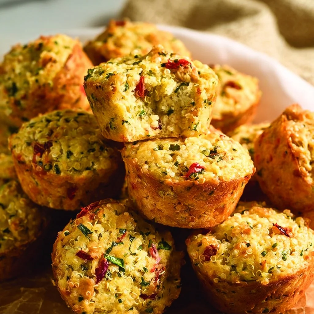 Gezonde quinoa muffins met ingrediënten voor een voedzaam ontbijt