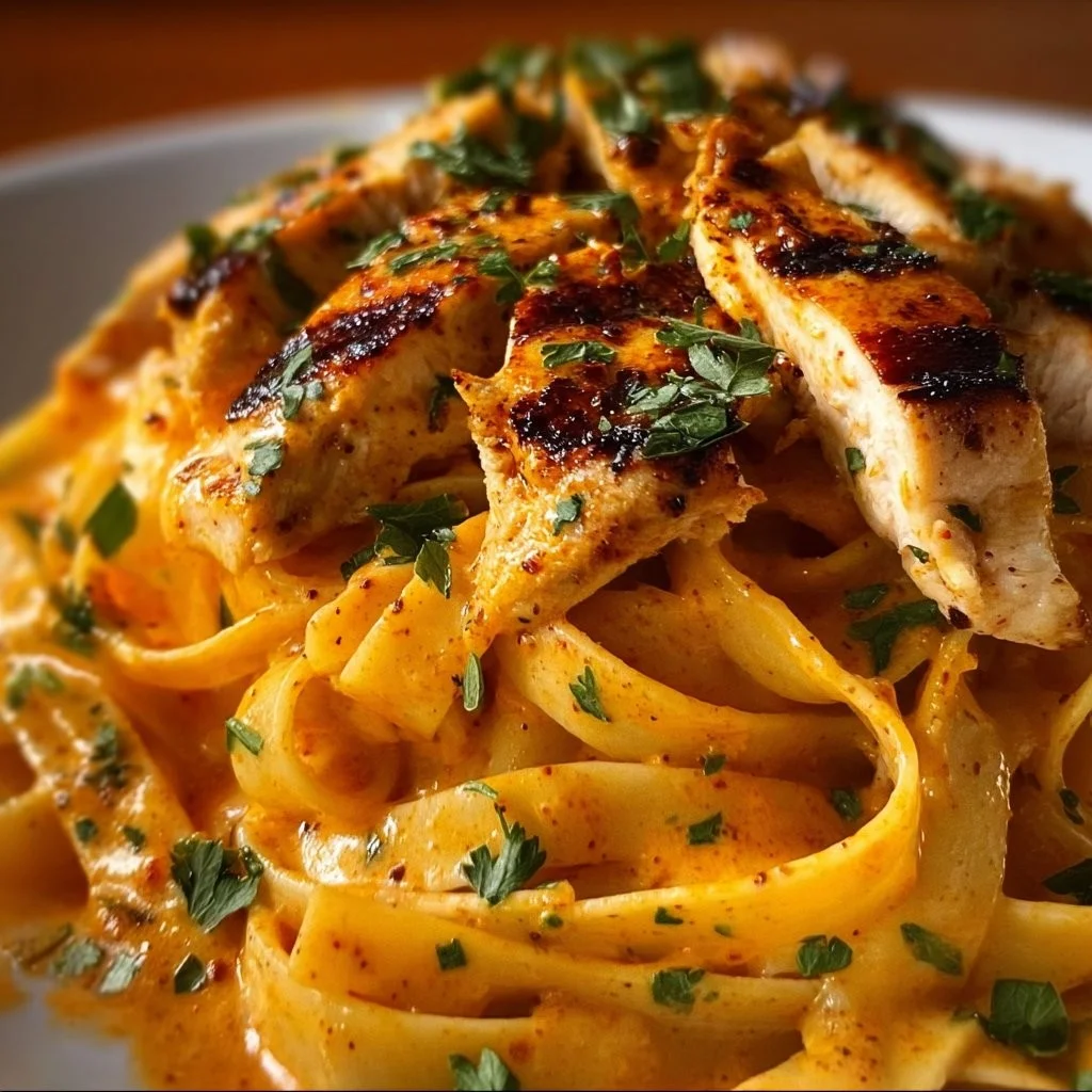 Romige Cajun Kip Pasta met rijke saus en kruiden